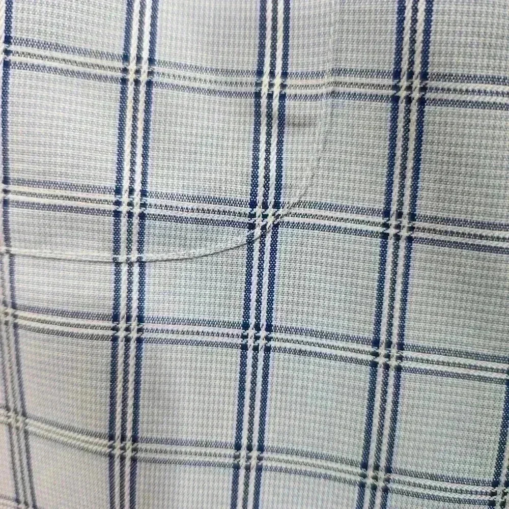 Nordstrom Smartcare Button Shirt Size 16 33 Wrinkle Free Cotton Blue White *READ - Picture 10 of 11